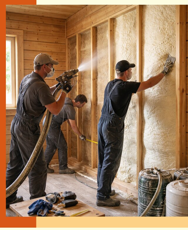 Утепление бани пенополиуретаном (ППУ) в Якутске