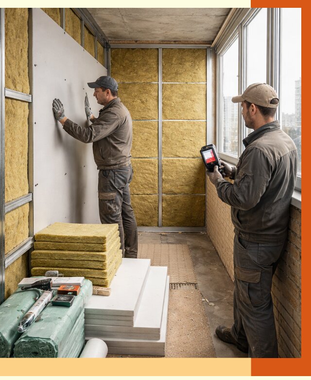 Утепление балкона в Якутске от 4687 руб. под ключ | ТепломастерКтс